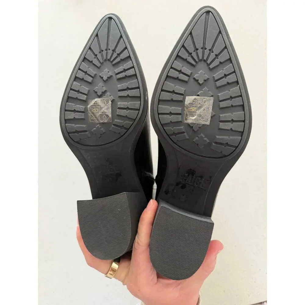 Paige Giselle Pointed Toe‎ Studded Leather Bootie in Black 9
